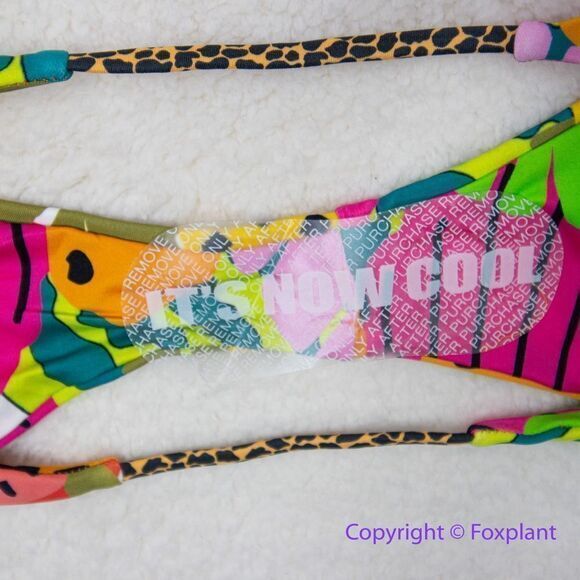 NEW It’s now cool String Bikini Bottom cheeky thong in Tropicool, size L - Picture 11 of 12